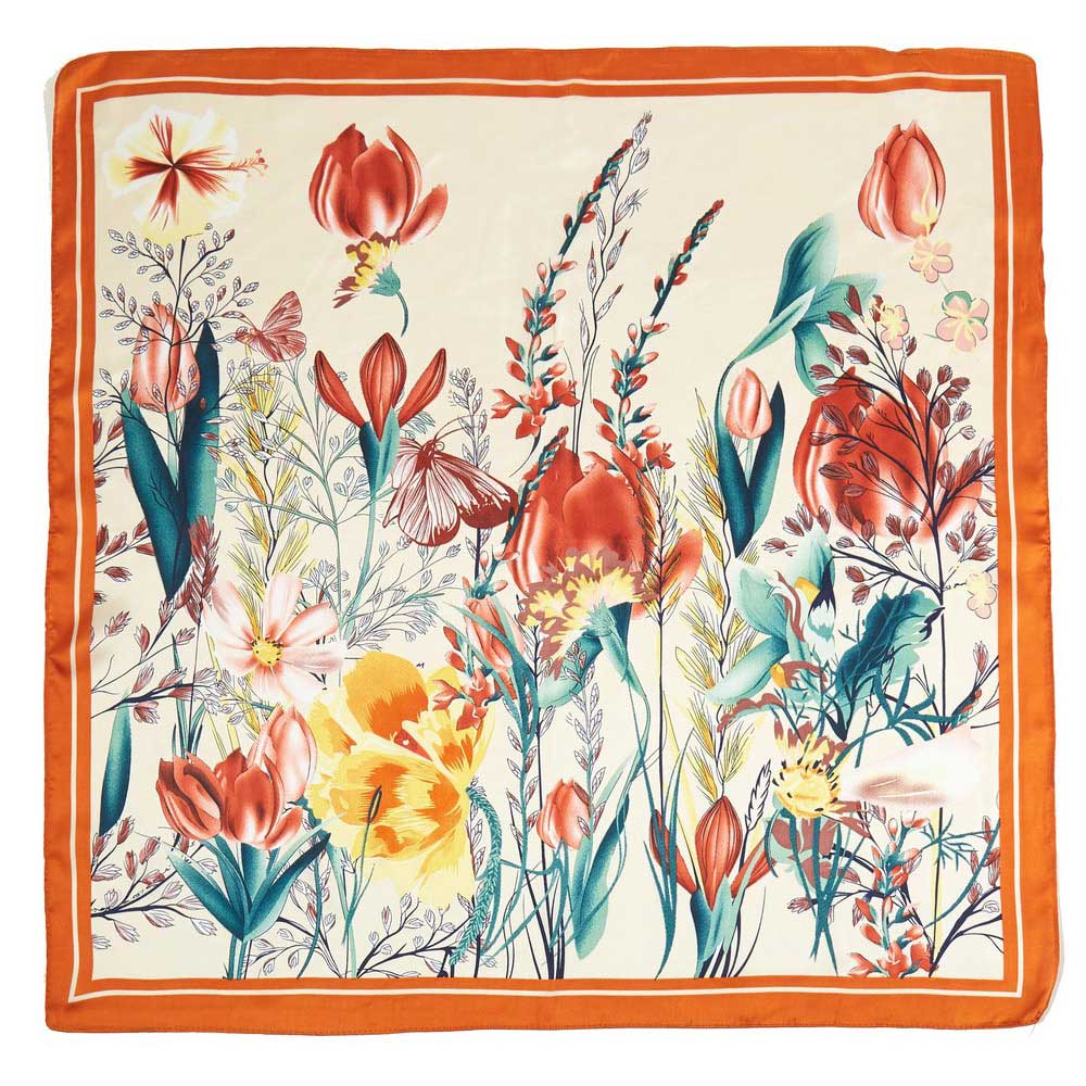 Tropical Leaves Print Bandana Scarf