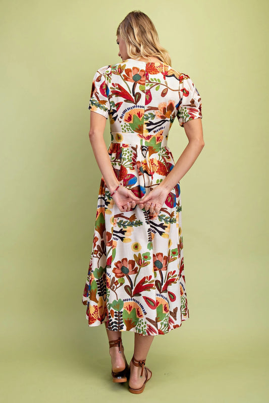 Pria Floral Midi Dress