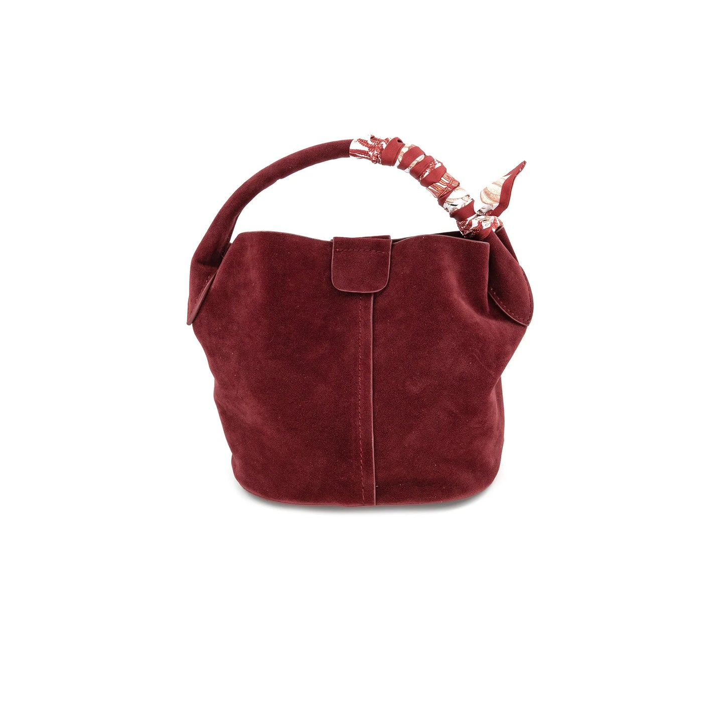 Mini bucket suede bag