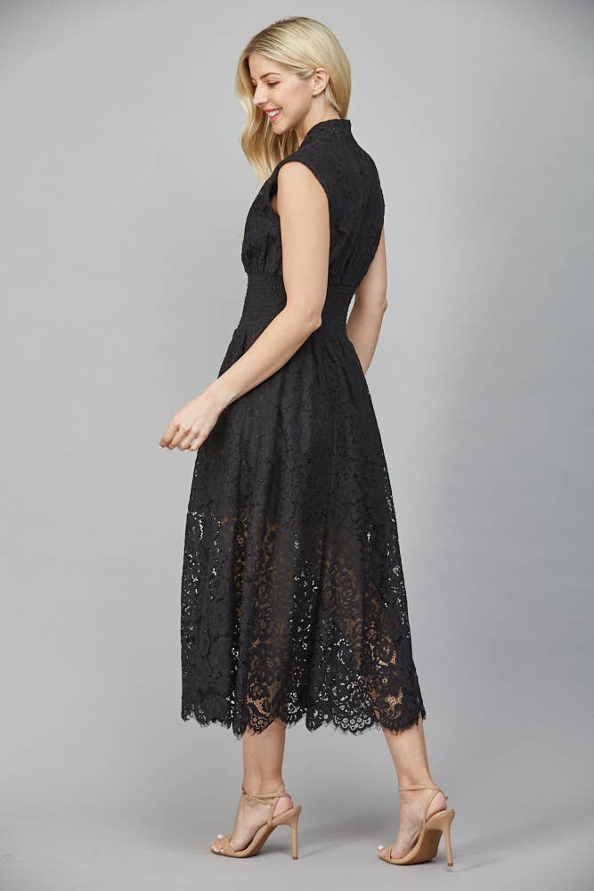 Tina Merlot Lace Dress