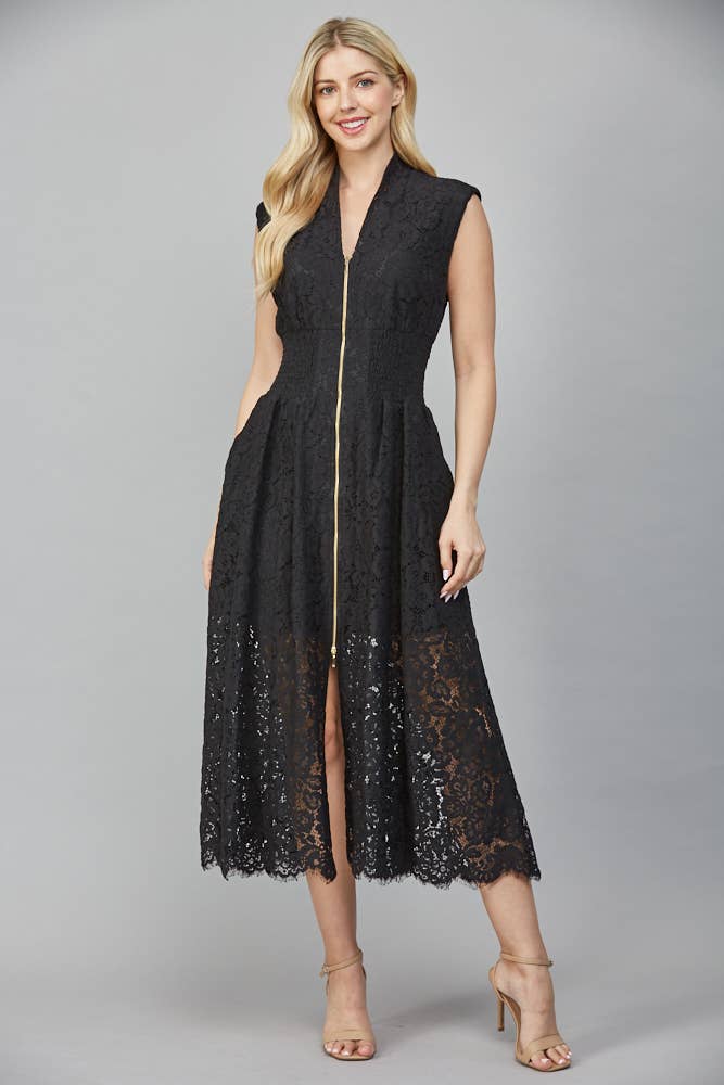 Tina Merlot Lace Dress