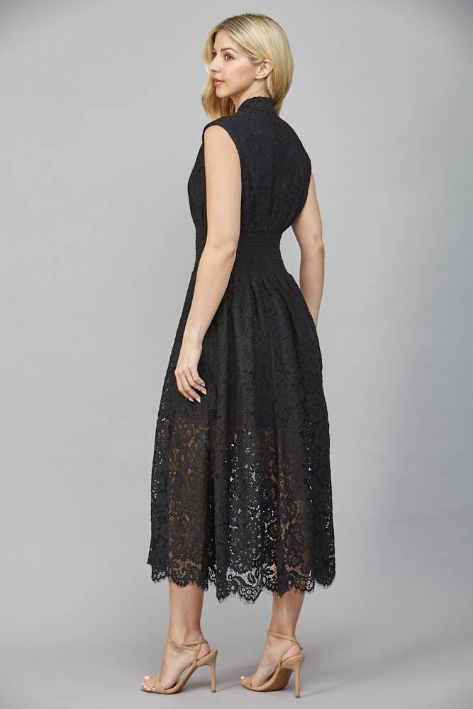 Tina Merlot Lace Dress
