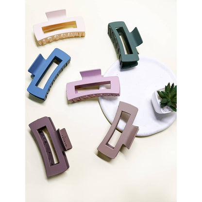 Matte Color Classic Rectangle Hair Claw