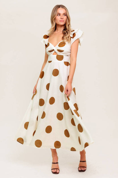 Lovie Midi Polka Dot Dress