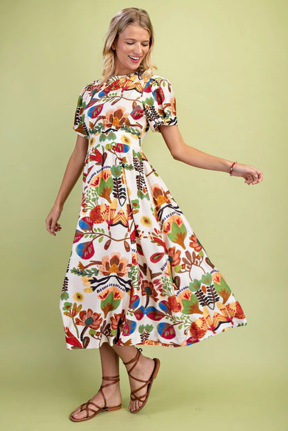 Pria Floral Midi Dress