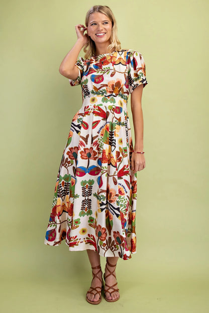 Pria Floral Midi Dress