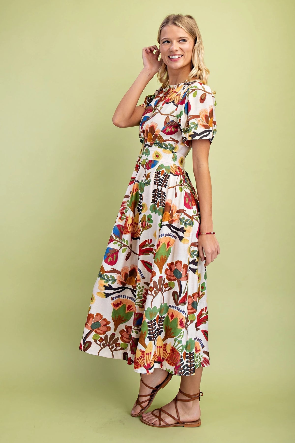 Pria Floral Midi Dress