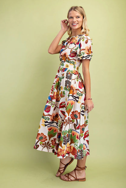 Pria Floral Midi Dress