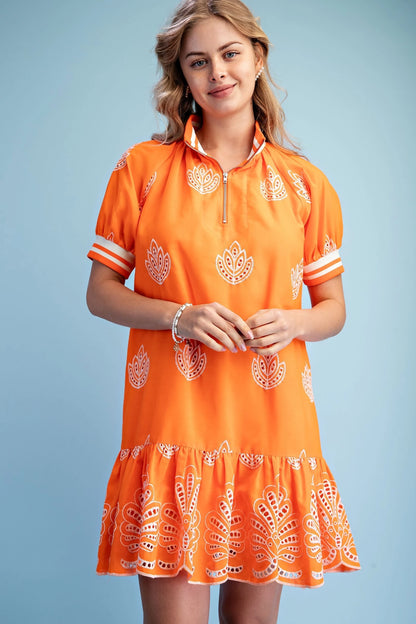 Cutie Eyelet Mini Dress