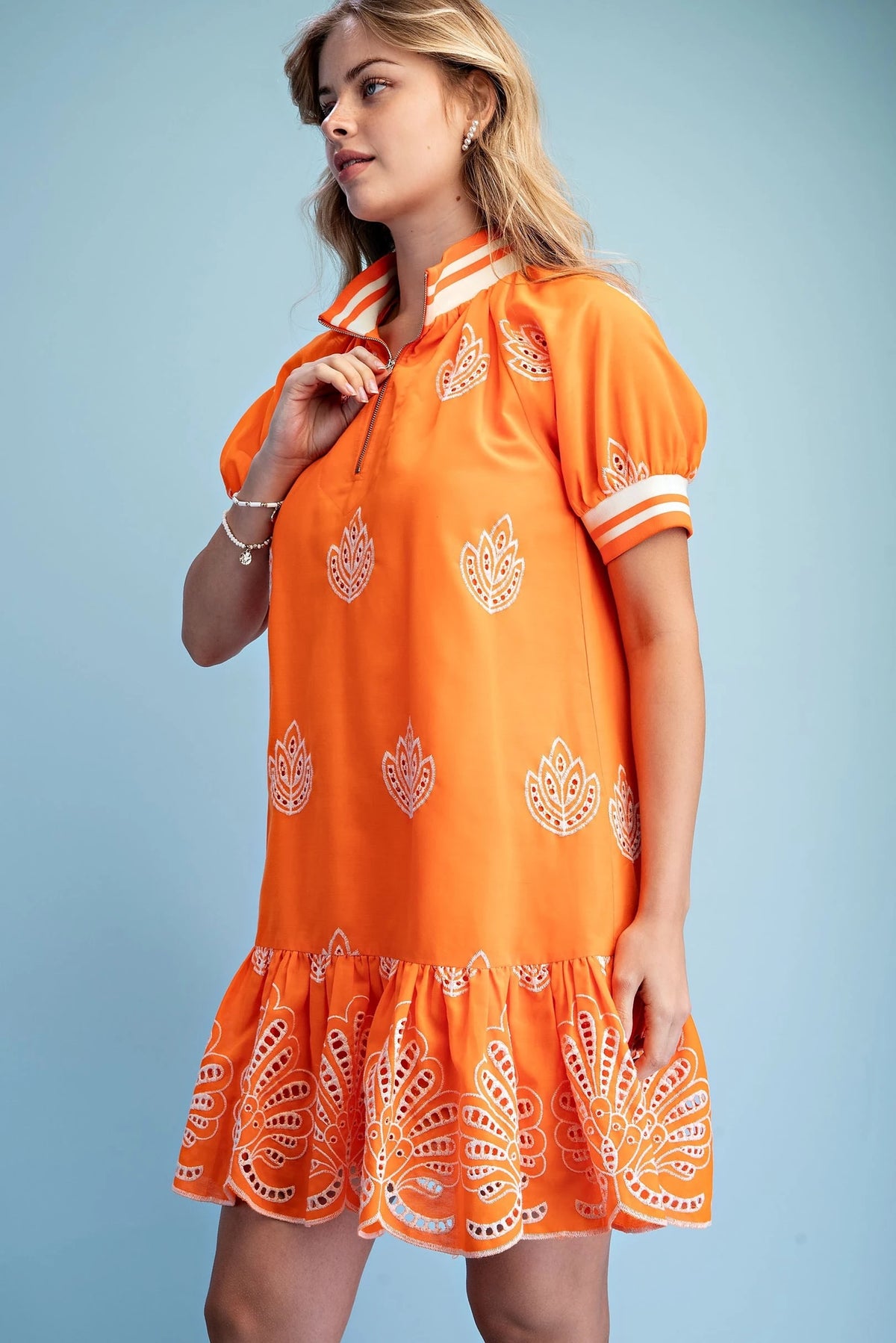 Cutie Eyelet Mini Dress