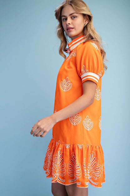 Cutie Eyelet Mini Dress