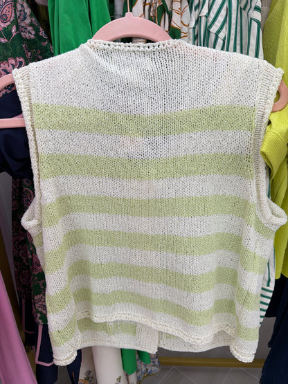 Striped green vest