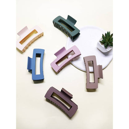 Matte Color Classic Rectangle Hair Claw