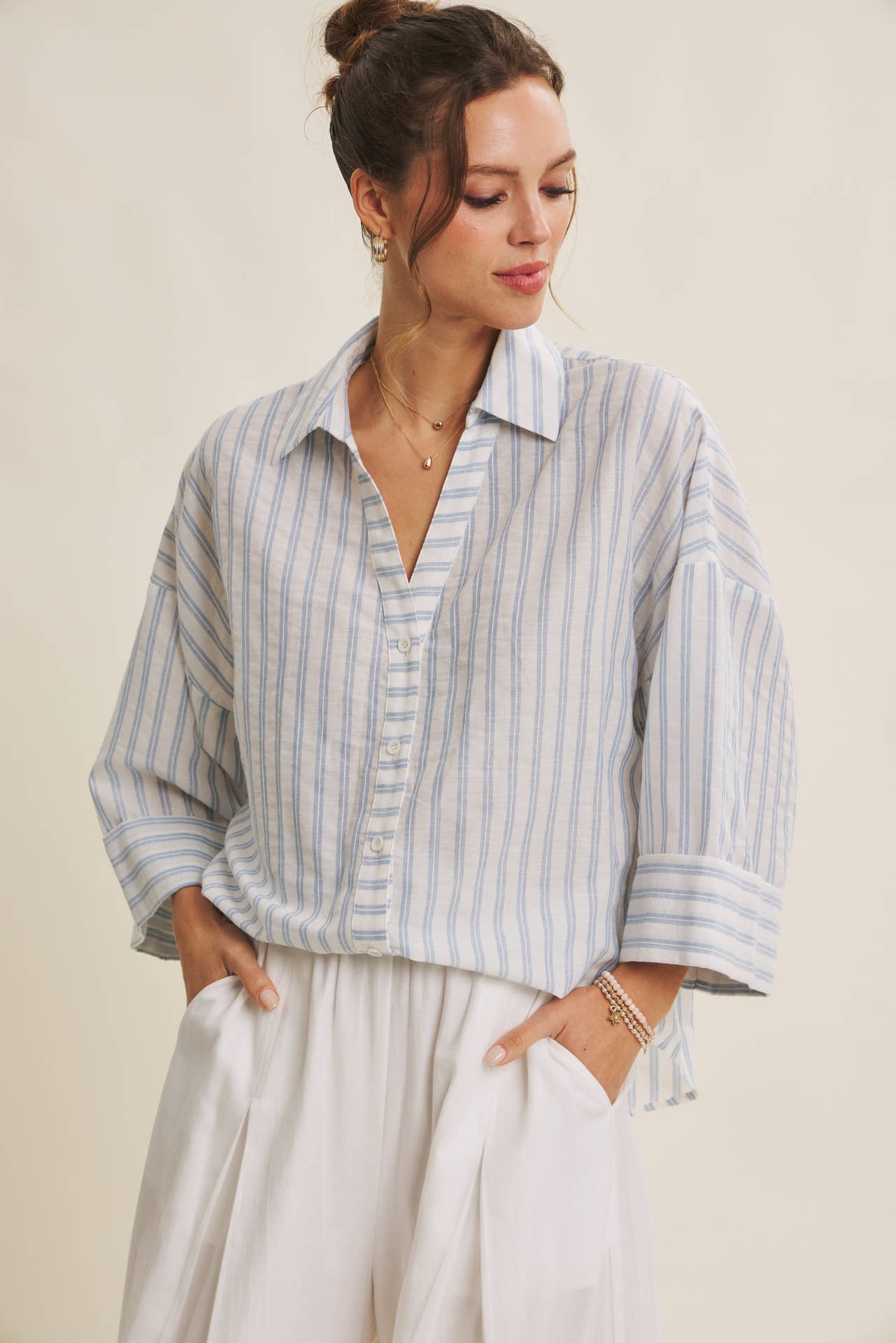 Melli Button Down Top