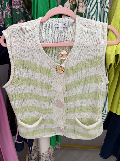 Striped green vest