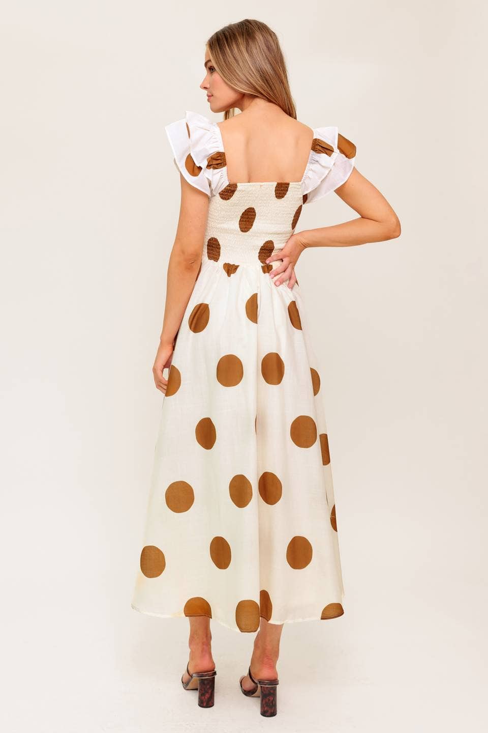 Lovie Midi Polka Dot Dress