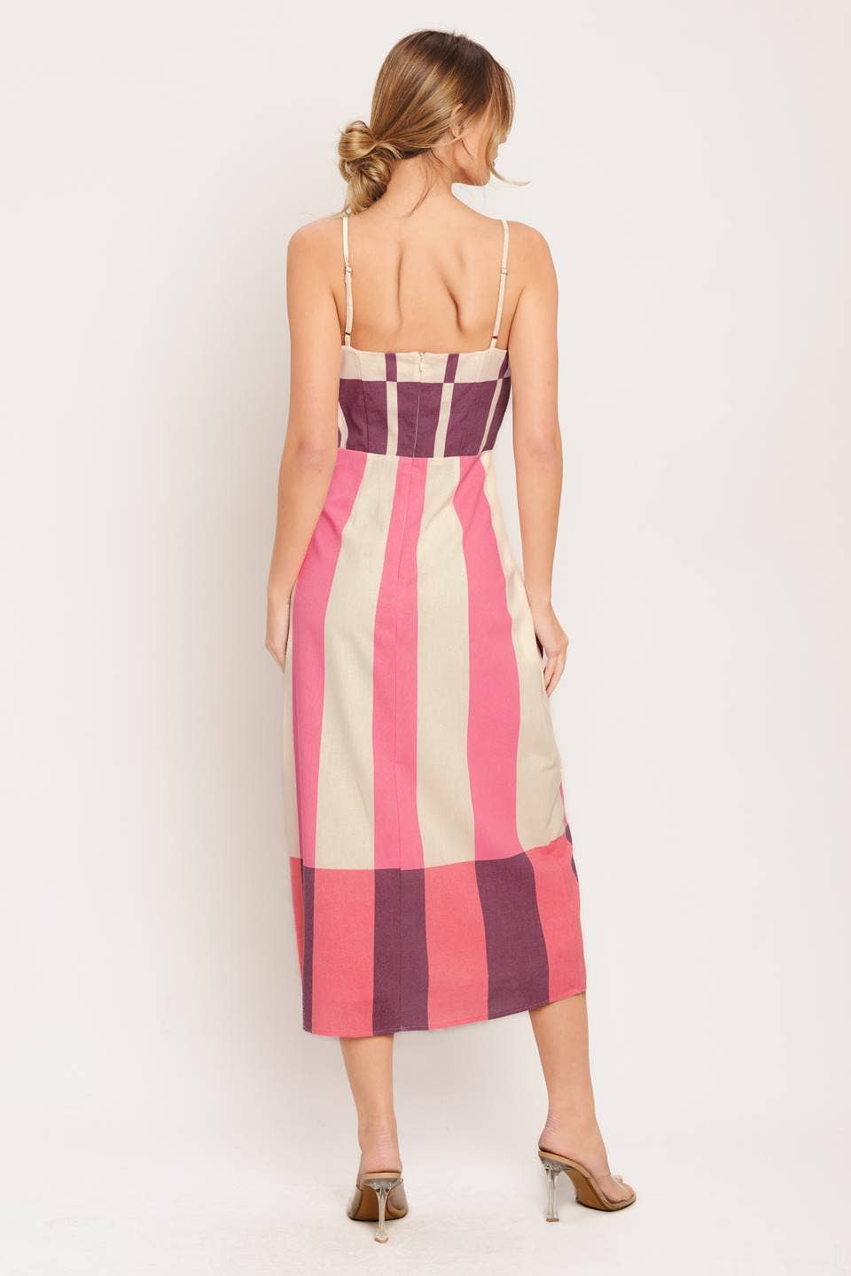 Amelia Striped Midi Dress