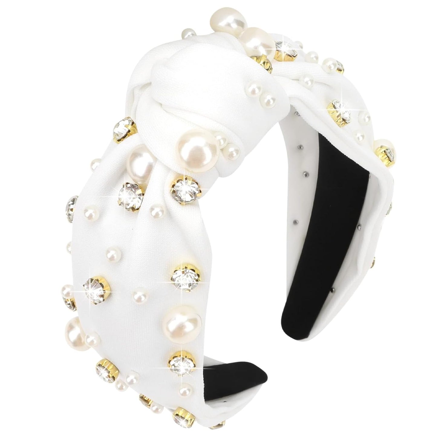 Topknot pearl embellished headband