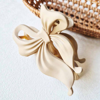 Matte Colors of Bow Shaped Hair Claw Clip