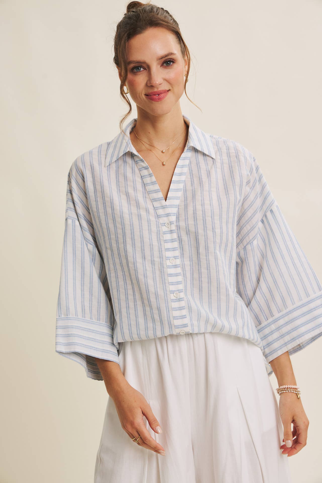 Melli Button Down Top