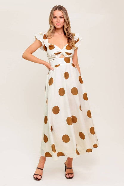 Lovie Midi Polka Dot Dress