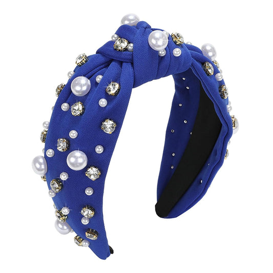 Topknot pearl embellished headband