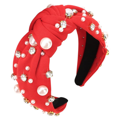 Topknot pearl embellished headband