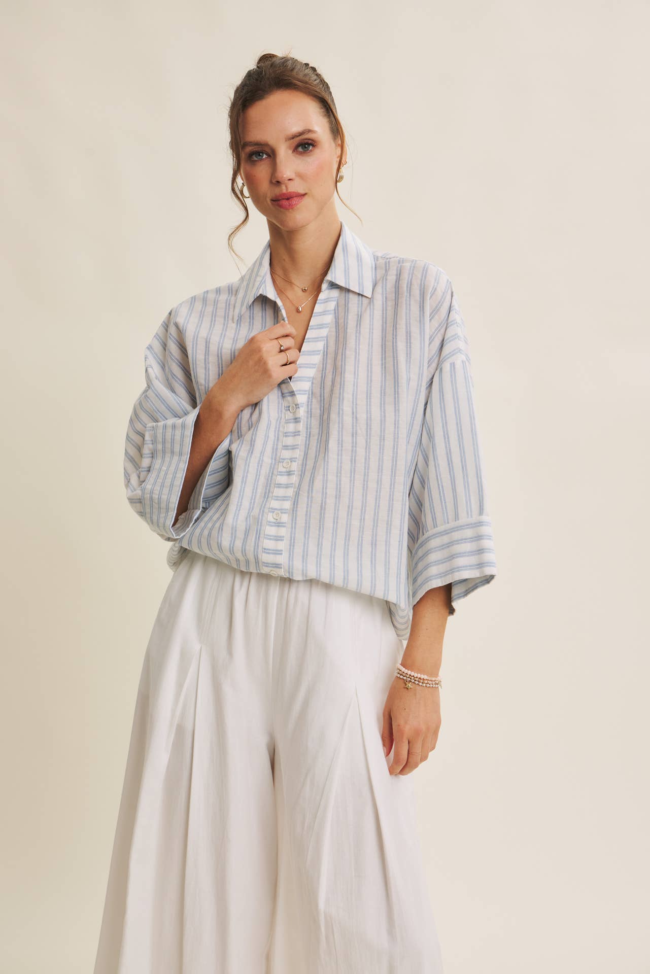Melli Button Down Top