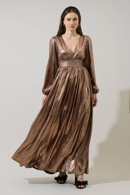 Tasha Metallic Kitt Maxi Dress