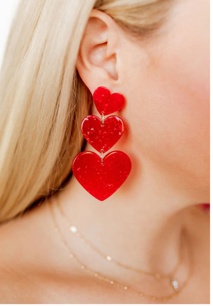 Hot Tamale Heart Earrings