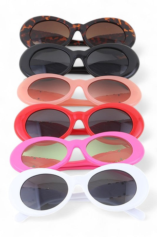 Iconic retro oval sunglasses