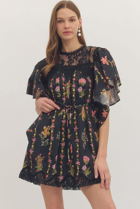 Anika flutter sleeve mini