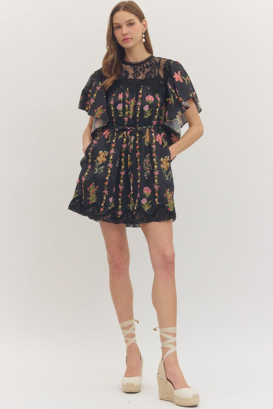 Anika flutter sleeve mini
