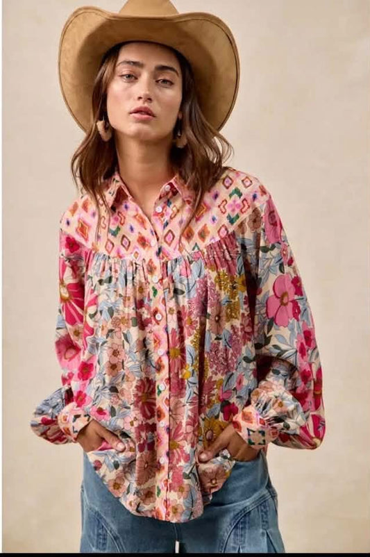 Kami floral long sleeve top