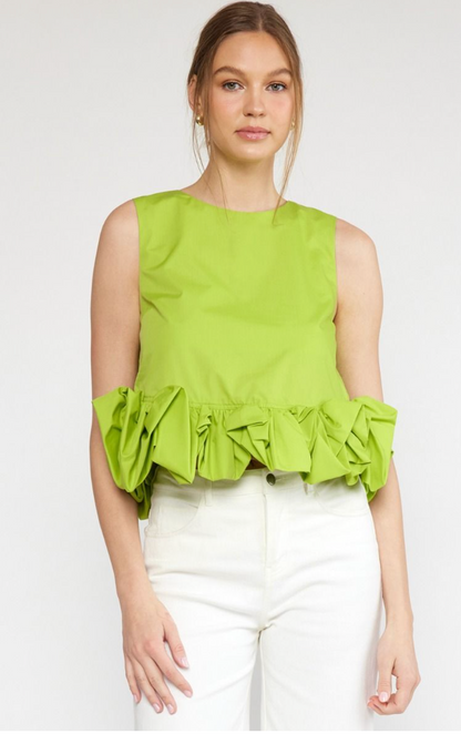 BERMUDA RUFFLE TOP