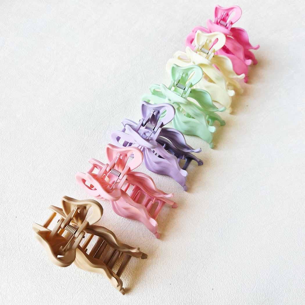 Matte Colors of Bow Shaped Hair Claw Clip