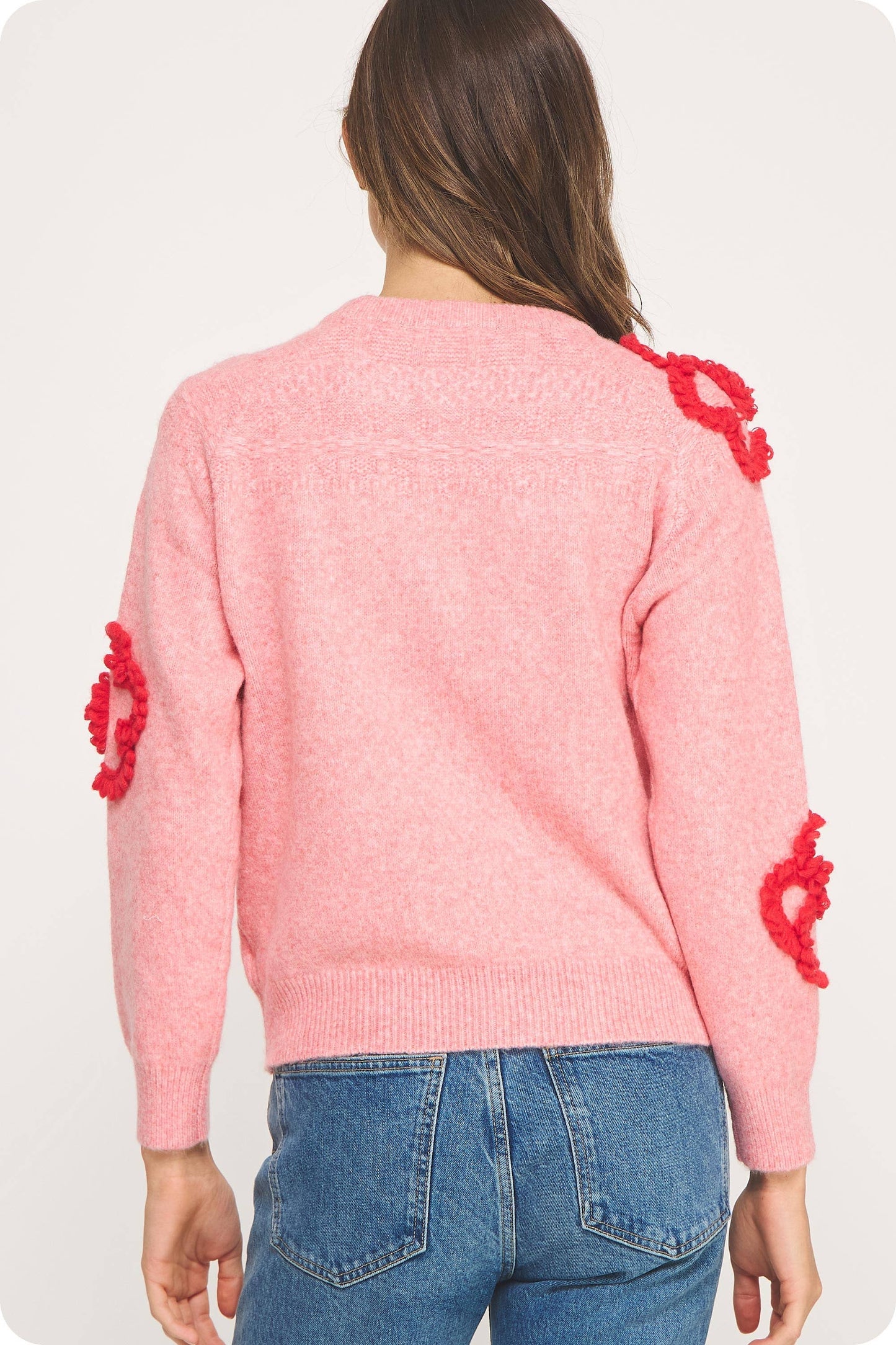 Floral Knit Sweater Top