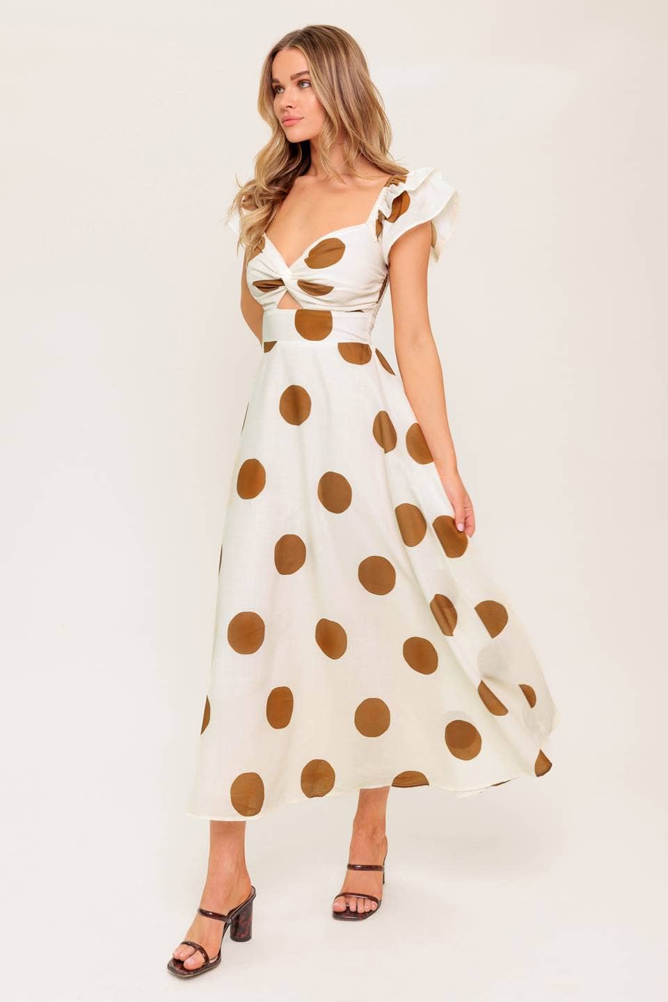 Lovie Midi Polka Dot Dress