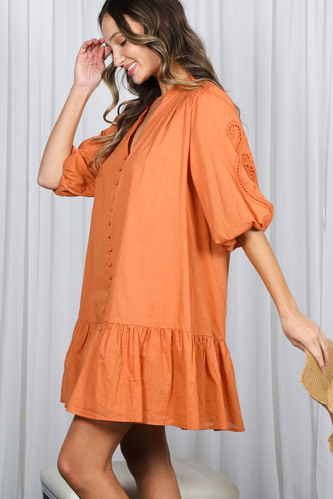 Apricot Mini Dress