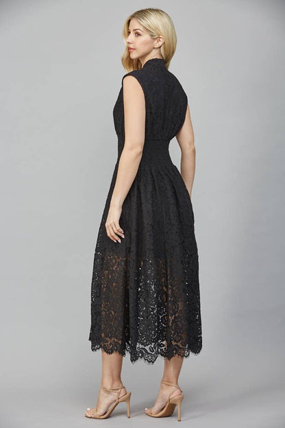 Tina Merlot Lace Dress