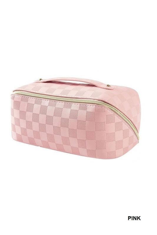 Checkered Makeup Bag