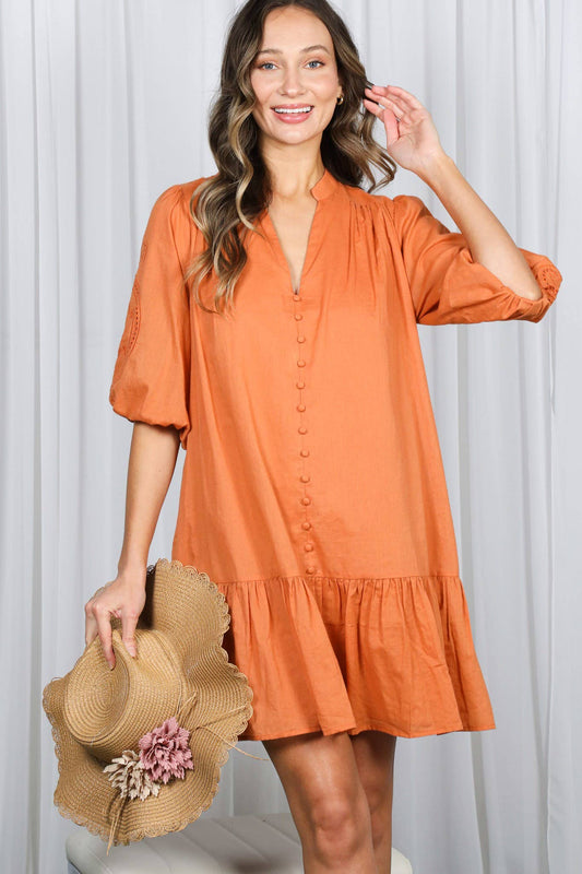 Apricot Mini Dress