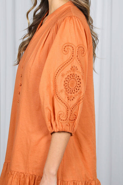 Apricot Mini Dress