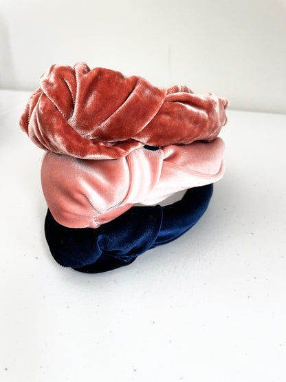 GIANT TOP KNOT VELVET HEADBAND