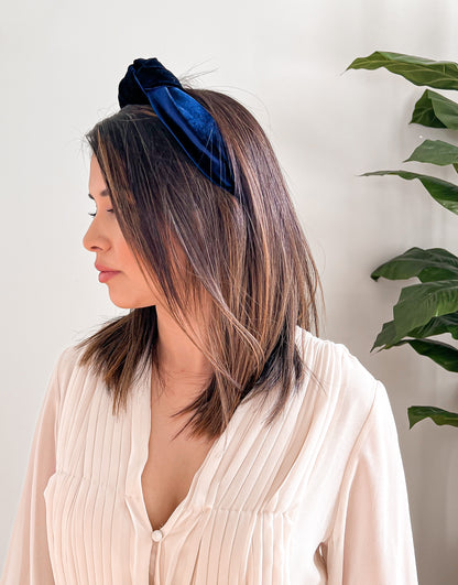 GIANT TOP KNOT VELVET HEADBAND