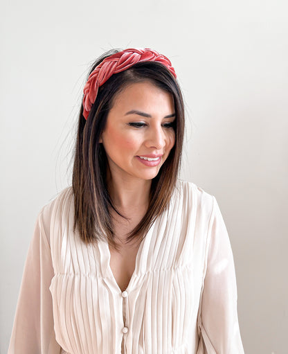 BRAIDED VELVET HEADBAND