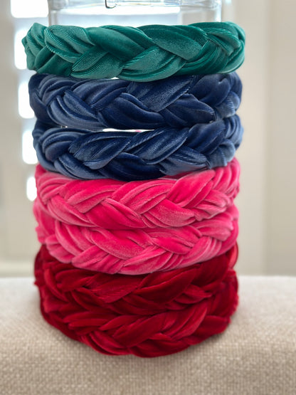 BRAIDED VELVET HEADBAND