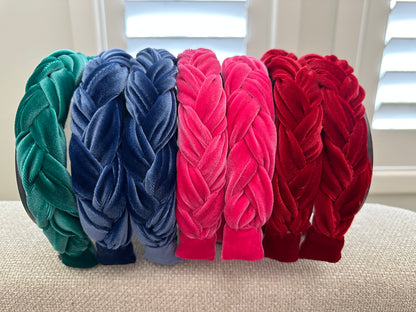 BRAIDED VELVET HEADBAND