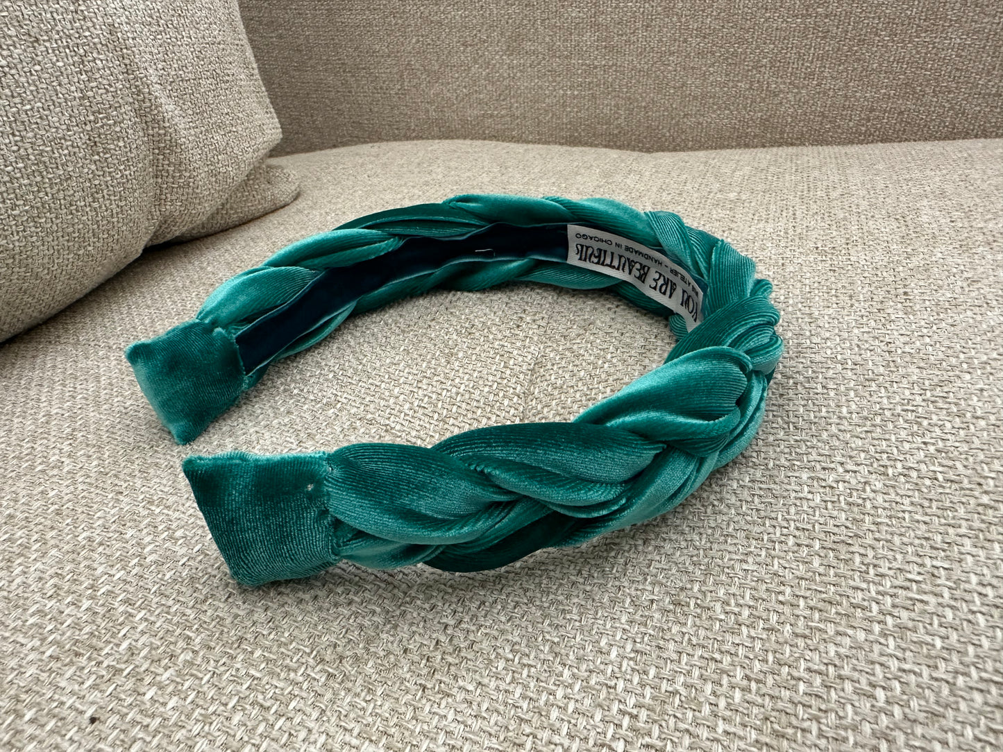 BRAIDED VELVET HEADBAND