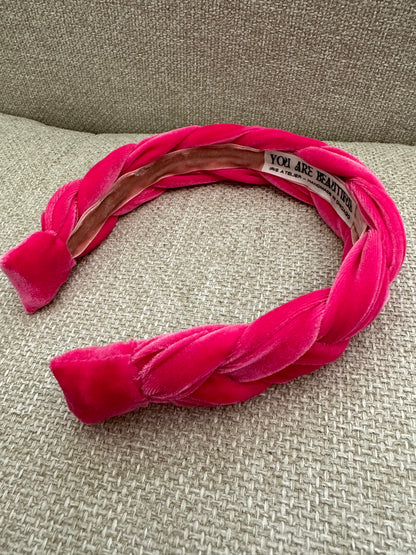 BRAIDED VELVET HEADBAND